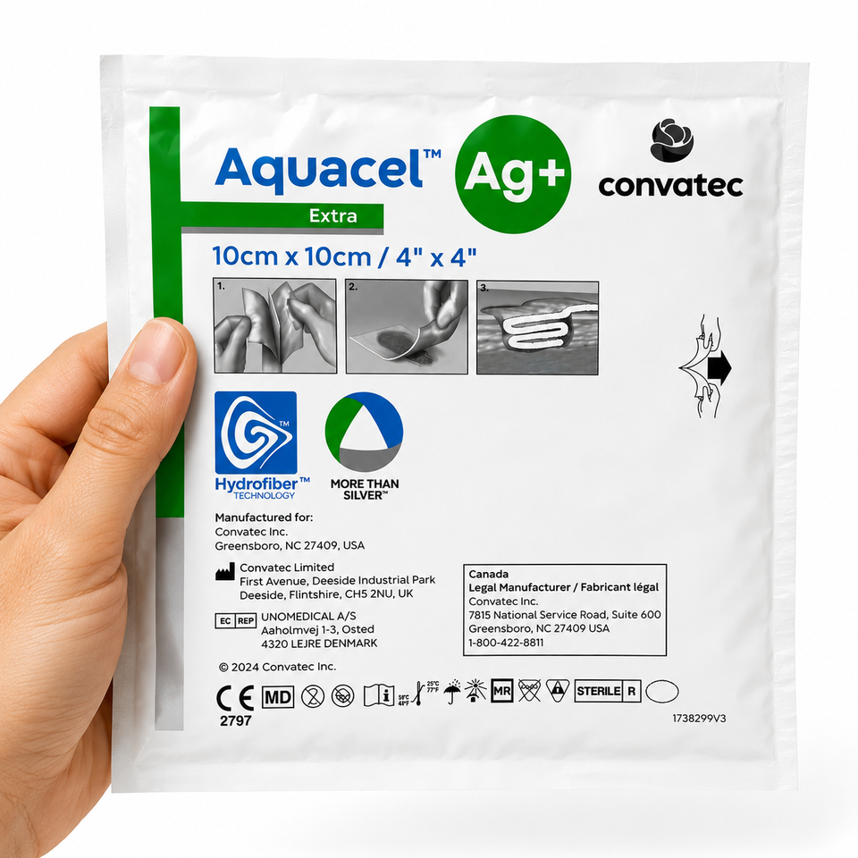 Curativo Aquacel Ag+ Extra c/ Prata 10cmx10cm (Unidade) Convatec