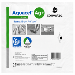 Curativo Aquacel Ag+ Extra c/ Prata 15x15cm (Unidade) Convatec
