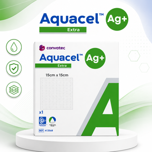 Curativo Aquacel Ag+ Extra c/ Prata 15x15cm (Unidade) Convatec