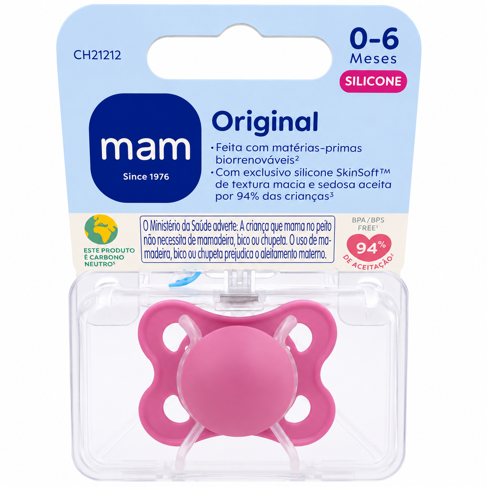Chupeta Original Cores  0-6 Meses MAM