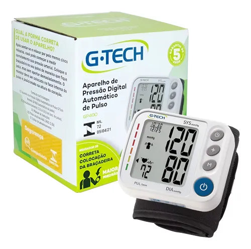 Aparelho de Pressão DIgital Automático de Pulso GP400 G-Tech