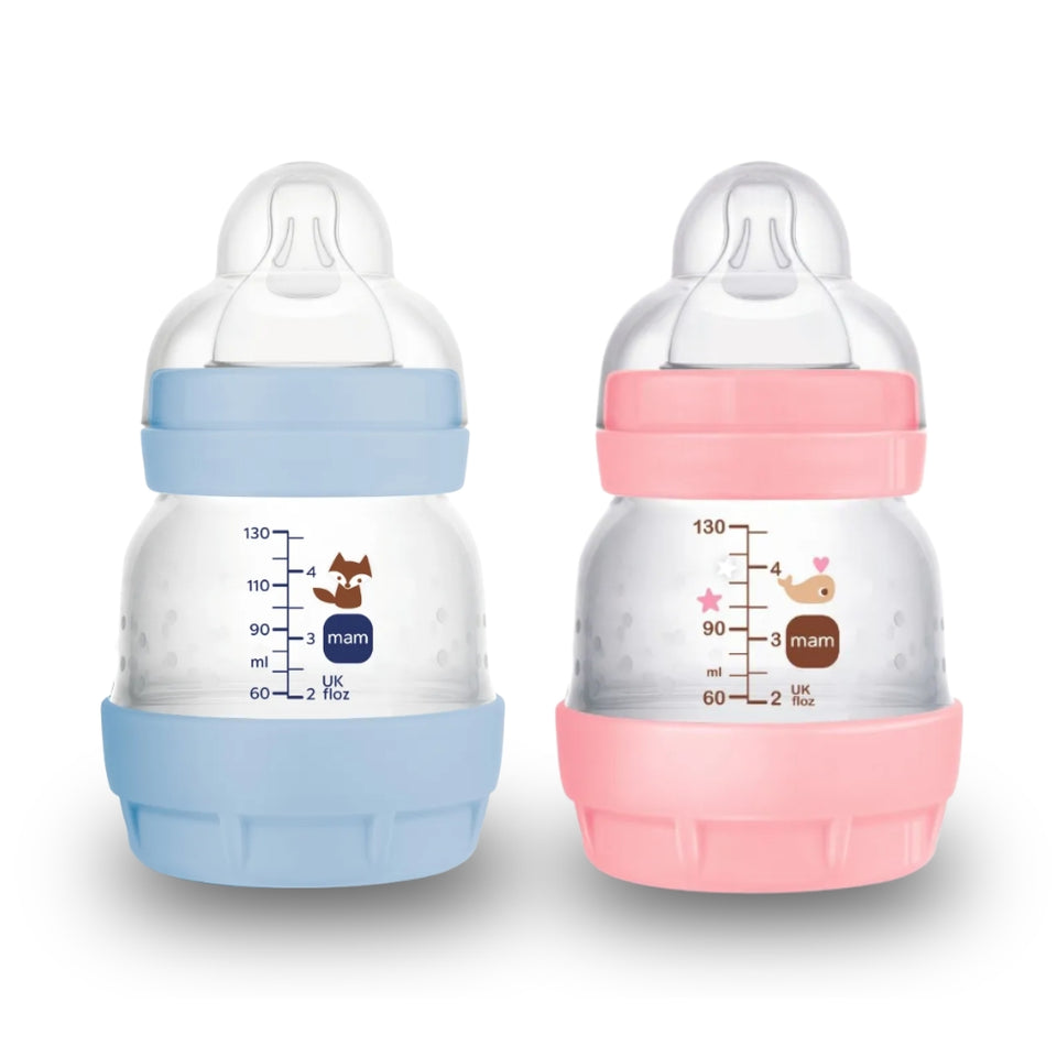 Mamadeira Easy Start Anticólica Cores 130ml MAM