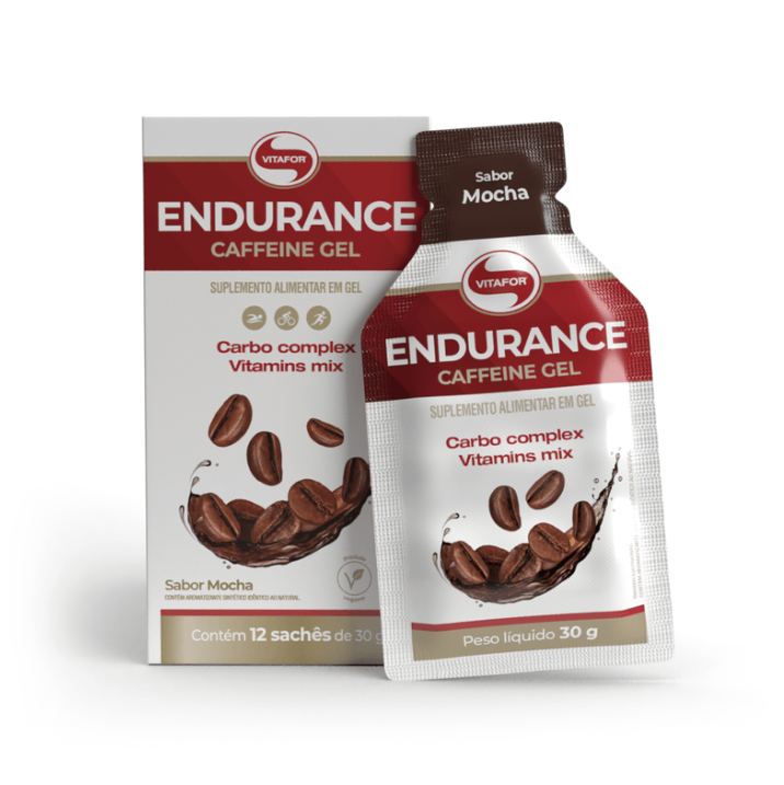 Endurance Caffeine Gel Suplemento Alimentar em Gel 12 Sachês de 30g cada - Vitafor