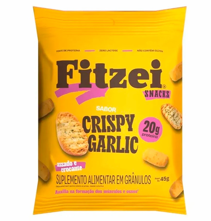 Cripy Garlic (alho) 45g Fitzei Snacks