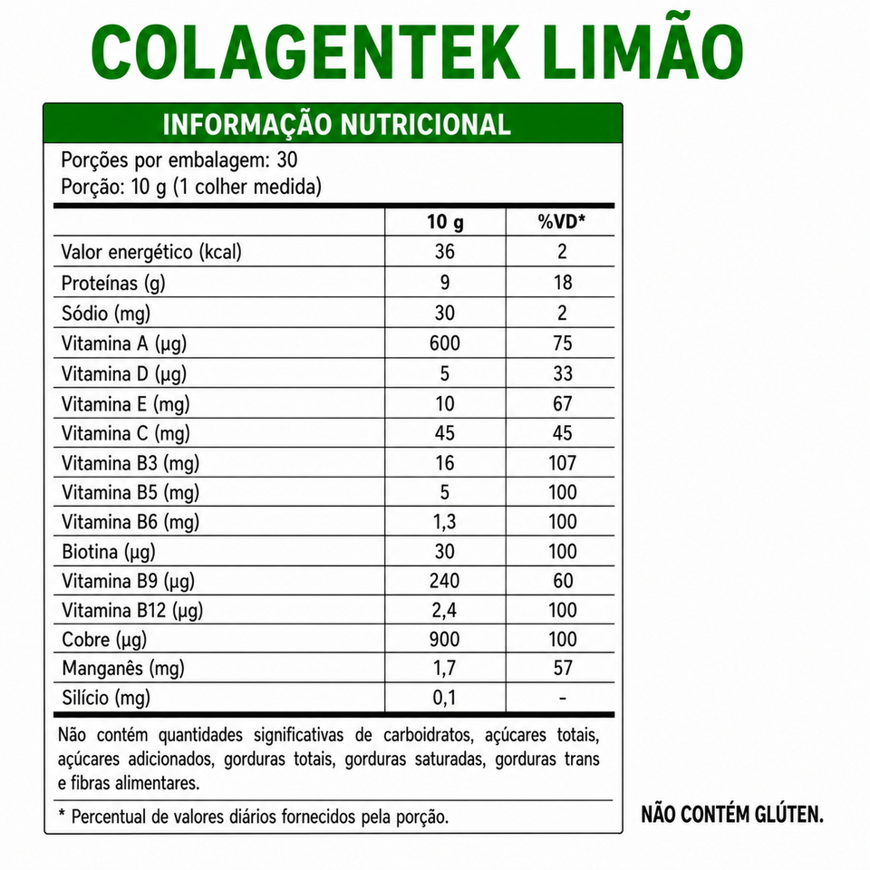 Colagentek Suplemento Alimentar em Pó 300g Vitafor