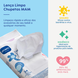 Lenço Limpa Chupetas 24Un MAM