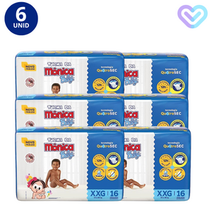 Kit 6x Turma da Mônica Fralda Jumbo Tamanhos