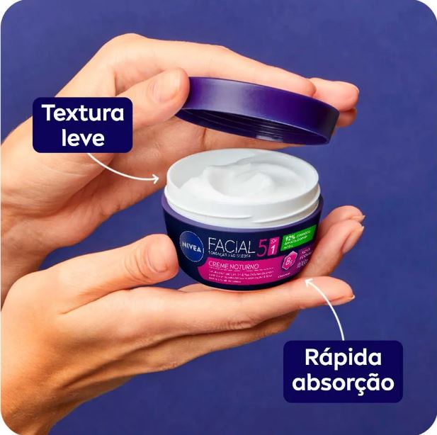 Creme Facial 5 em 1 Noturno Pote 100g Nivea