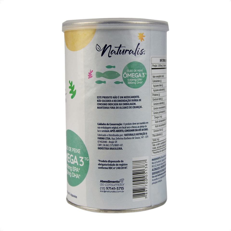 Óleo de Peixe Ômega 3 Tradicional 180 Cápsulas Naturalis