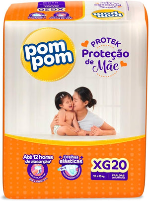 Kit 3x Fralda Pom Pom Protek Proteção de Mãe Jumbo Tamanhos