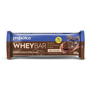 Whey Bar Sabor Chocolate Caixa c/24 Unidades Probiótica