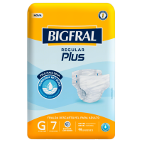Fralda Geriátrica Bigfral Regular Plus Tam. G c/7 un.