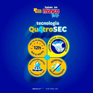 Turma da Mônica Fralda Jumbo Tamanhos