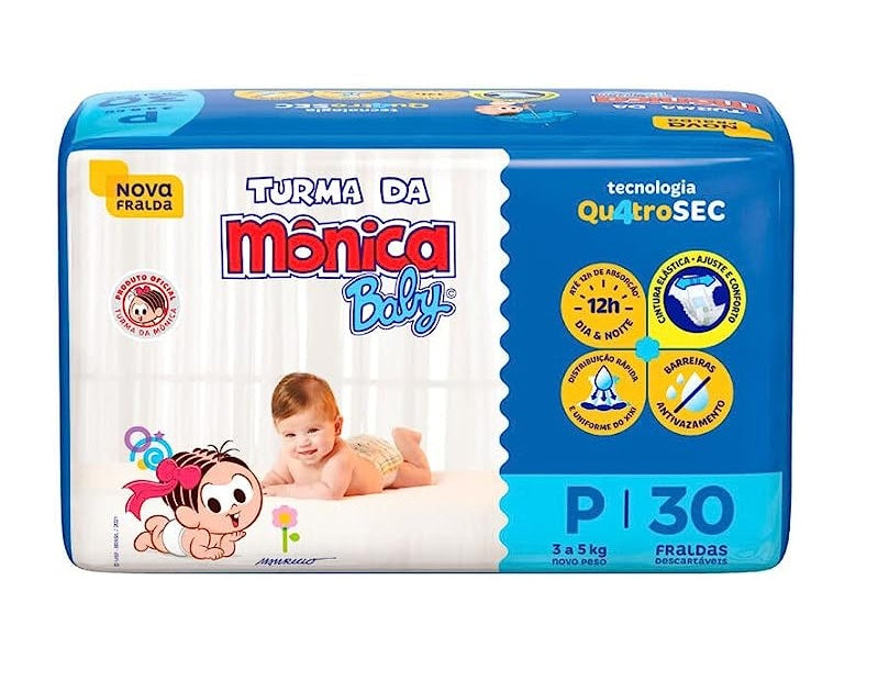 Turma da Mônica Fralda Jumbo Tamanhos