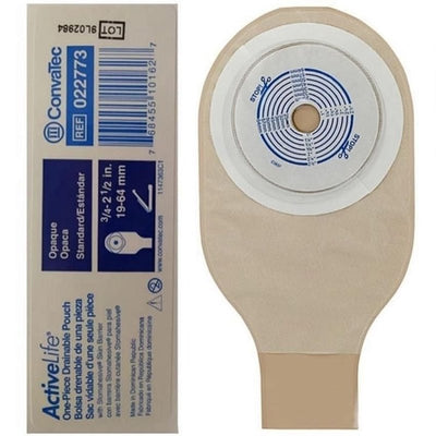 Active Life Bolsa de Colostomia Drenável Opaca Recortável 19-64 de uma peça (Cx. c/10 un) Convatec)