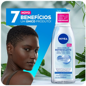 Água Micelar Facial 7 em 1 Refrescante s/ Perfume 200ml Nivea
