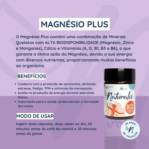 Magnésio Plus 90 Cápsulas Naturalis