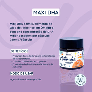 Ômega 3 Maxi DHA 120 Cápsulas Naturalis