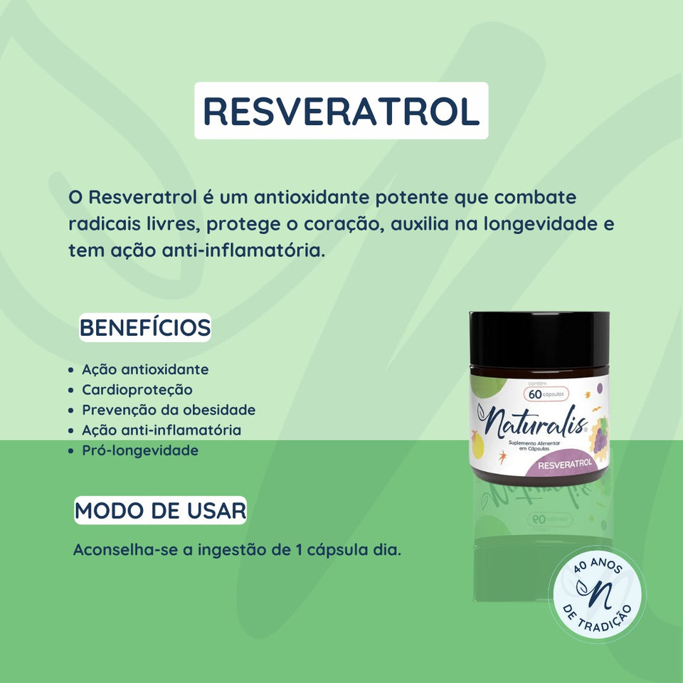 Resveratrol 30 Cápsulas Naturalis