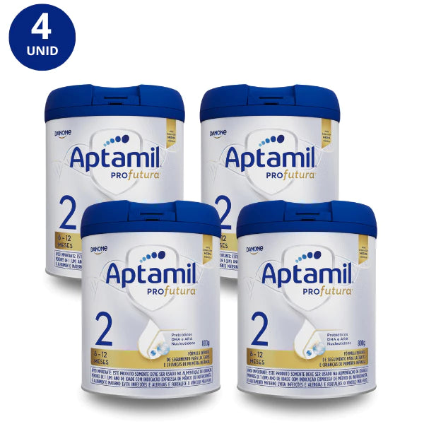 Kit 4x Aptamil Profutura 2 Lata 800g Danone