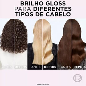 Kit Glycolic Gloss Elseve L'Oréal Paris - Shampoo 200ml + Condicionador 200ml + Creme de Tratamento 300g
