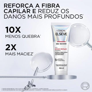 Kit Elseve L'Oréal Paris Bond Repair Shampoo 250ml + Condicionador 200ml