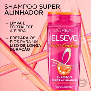 Kit Elseve Liso dos Sonhos Shampoo 200ml + Condicionador 200ml + Creme de Pentear 250ml + Creme de Tratamento 300g