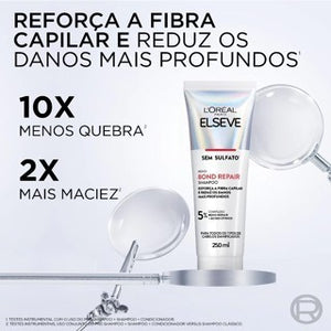 Kit Elseve Bond Repair - Pré Shampoo 200ml + Shampoo 200ml + Condicionador 200ml
