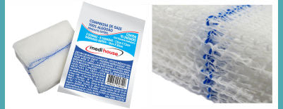 Compressa de Gaze 7,5x7,5 13 Fios Não Estéril pct c/500 un. Medi-House
