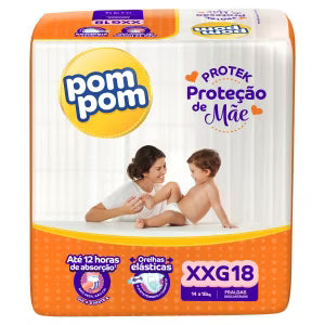 Fralda Descartável Pom Pom Protek Proteção de Mãe Tamanhos