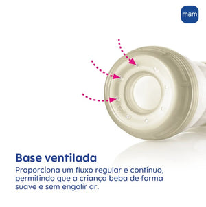 Mamadeira Easy Start Anticólica Cores 130ml MAM