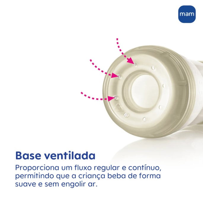 Mamadeira Easy Start Anticólica Cores 130ml MAM