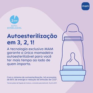 Mamadeira Easy Start Anticólica Cores 130ml MAM