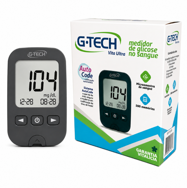 Kit Medidor De Glicose Vita Ultra G-tech