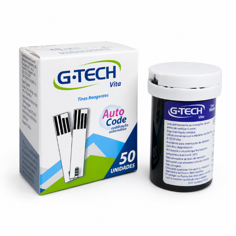 Tira De Mediçâo Vita 50 Unidades G-Tech