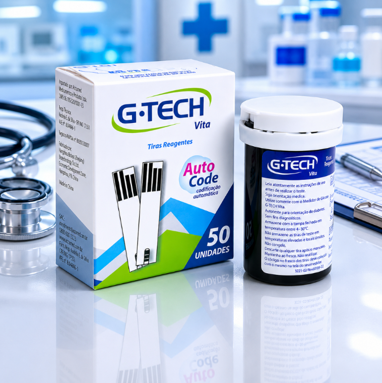 Tira De Mediçâo Vita 50 Unidades G-Tech