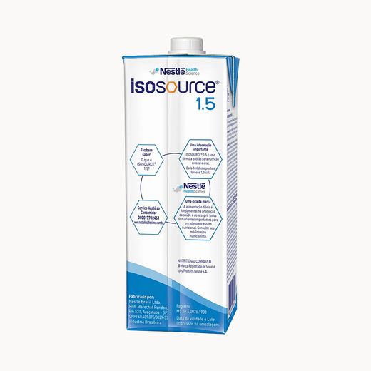 Isosource 1.5 Sem Sabor Sistema Aberto 1L Nestlé