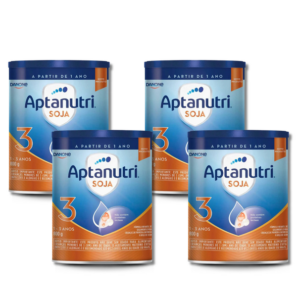 Kit 4x Aptanutri Soja 3 Lata 800g Danone