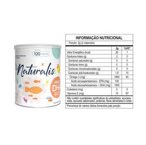 Ômega 3 Maxi DHA 120 Cápsulas Naturalis