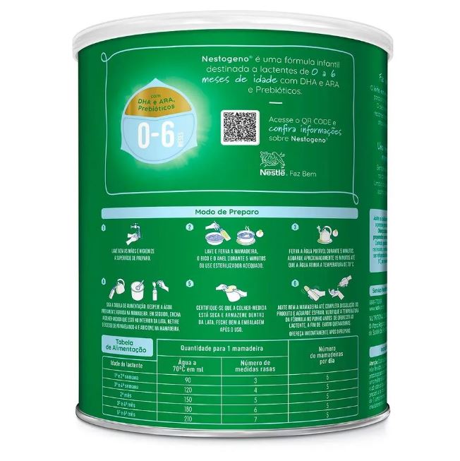 Nestogeno 1 (0-6 meses) Lata 800g Nestlé