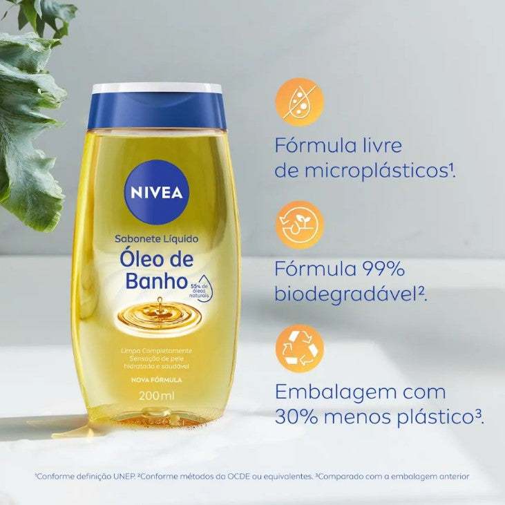 Óleo De Banho Sabonete Liquido 200ml Nivea