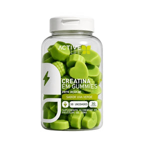 Creatina Gummy Sabores Frasco Com 30un Active Life