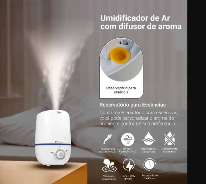 Umidificador Umi POP 2,3L Dellamed