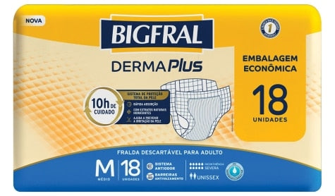 Bigfral Derma Plus Econômica MD pct c/18 Un.